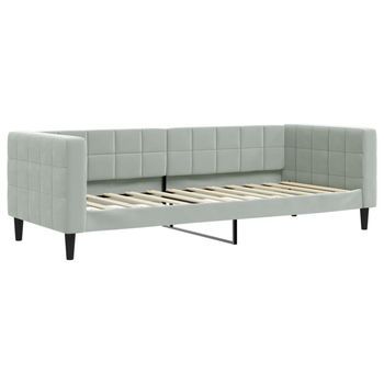 Cama Para Adulto | Cama Individual | Sofá Cama Sin Colchón Terciopelo Gris Claro 80x200 Cm