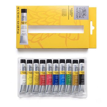 Winsor & Newton Galeria Tubos de pintura acrílica de 12 ml para principiantes (10 unidades)