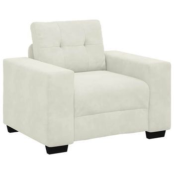 Sillón Sofá Color Crema, 100x78x80 Cm, Terciopelo Vidaxl