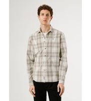 pepe jeans para hombre pm3090831 camisa camden beige l casual algodon manga larga