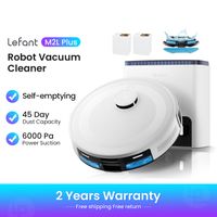 robot aspirador y fregador lefant m2l plus con sistema de autolimpieza potencia de succion de 6000 pa laser dtof avant