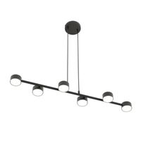lampara colgante solvi negro 6 luces