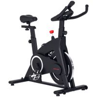 sportnow bicicleta estatica de interior con volante de inercia de 15 kg monitor led con pulsometro manillar y asiento ajustables