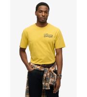 superdry para hombre m1012124a camiseta movie amarillo m casual algodon manga corta