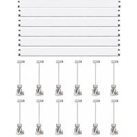 colgar cuadros sin agujeros pack 9 metros eurohang guias aluminio blanco mate 150 cm cable acero ganchos automatico clips tapas tornillos