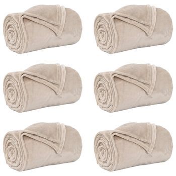 Mantitas De Sofá 6 Uds. Beige 240 X 270 Cm 9.93 Kg Lana Vidaxl