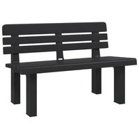 banco de jardin  silla de jardin polipropileno gris antracita 110x52x71 cm