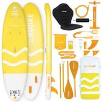 tabla paddle surf hinchable con accesorios huiike  sup con remo doble uso asiento kayak amarilla 10