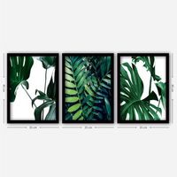 cuadro decorativo enmarcado 3sc101 multicolor 35x45 cm 3 piezas