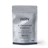l-teanina en polvo de hsn  250 mg por dosis diaria  sin sabor 500 g  2000 tomas por envase  aminoacido en forma libre  100 pura teanina sin anadidos ni excipientes  no-gmo vegano sin gluten