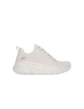 Zapatillas Skechers Bobs B Flex Hi - Fly Mujer Off White Engineered Knit