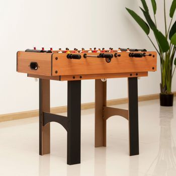 Mesa Multijuegos De Mdf Homcom 92x78x80 Natural Y Negro