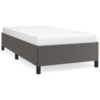 estructura de cama de cuero sintetico gris 100x200 cm