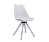 silla para visitas troyes rund simil cuero blanco 56x48x84 cm