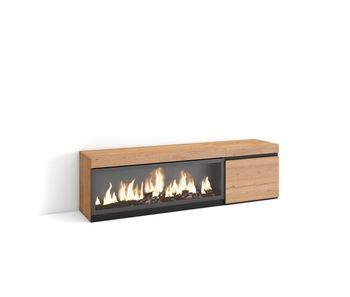 Mueble tv, televisión, muebles de salón, almacenaje, 158x35x45cm, para tv hasta 65