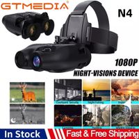 binoculares de vision nocturna gtmedia n4 dispositivo de vision nocturna infrarroja 1080p zoom digital 5x gafas de montaje en cabeza uso diurnonoche al aire libre