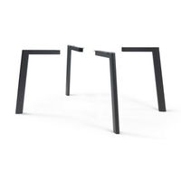 set de 4 patas de mesa hostang acero 50x8x71 cm - negro encasa
