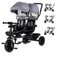 triciclo gemelar hip hop hasta 40 kg de chipolino - platinum