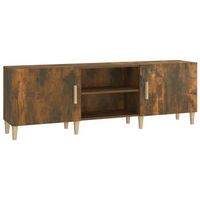 mueble de tv madera contrachapada roble ahumado 150x30x30 cm vidaxl