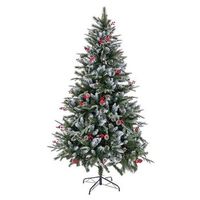 arbol de navidad artificial plegable verde acebo y pinas de 240 cm lolahome