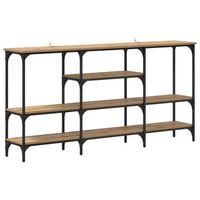 mesa consola roble artisan 160 x 29 x 80 cm vidaxl
