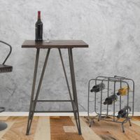 botellero 9 plazas en metal gris cm 40x23x475