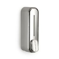 dispenser de jabon 350ml color inox en pvc y abs para instalacion pared con tornillos
