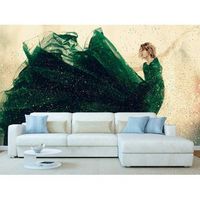 fotomural vinilo chica baile verde 600 x 300 cm
