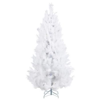 Árbol De Navidad Artificial Tradicional Base De Metal 180 Cm Blanco Talbot