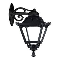 dopo lighting - aplique de pared indura mini 4 ip55 e27 mx 42w negro