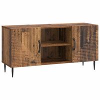 mueble de tv madera envejecida 102 x 345 x 50 cm vidaxl
