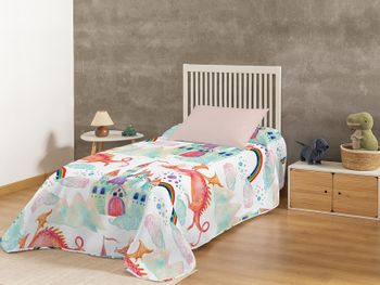 Colcha infantil karamelo princesa + funda cojín