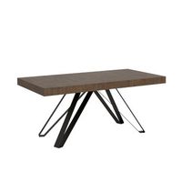 mesa extensible 90x180284 cm terium nogal patas antracita