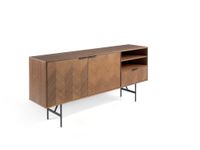 aparador de diseno en chapa madera natural nogal 1804080h