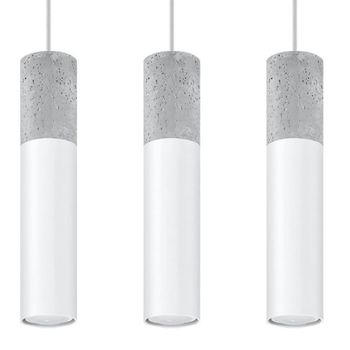 Lámpara colgante nivoto blanco, 3 luces