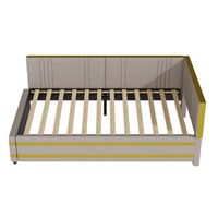 sofa cama de terciopelo 90x200cm con somier gris colchon no incluido