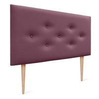 dhome cabecero de polipiel con 3 hileras intercaladas de botones y patas cabezal tapizado cama lujo vino tinto 90cm