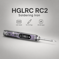 soldador portatil inteligente hglrc rc2 de 65w con usb-c pd30 qc20 dc5525 12-25v para reparacion de drones fpv