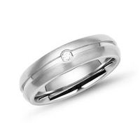 anillo acero inoxidable liso redondo 5mm circonita
