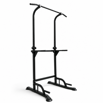 Torre De Dominadas Y Fondos Multifunción Con Altura Ajustable 170-210 Cm — Barra De Agarre Múltiple, Mangos Para Fondos Y Flexiones, Base Estable De Acero