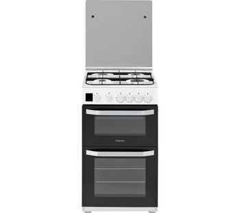 HOTPOINT HD5G00CCW 50 cm Gas Cooker - White, White