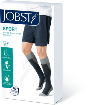 Jobst Sport Calcetines, Negro, Talla XL, 20-30 mmHg