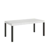 mesa extensible 90x180440 cm everyday fresno blanco estructura antracita