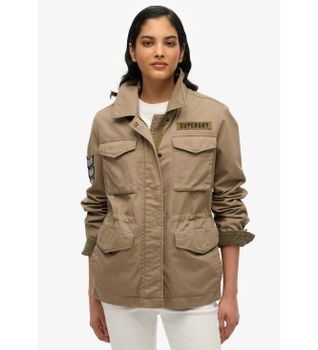 Superdry para mujer. W5011854A Chaqueta militar M65 adornada verde (XS), Casual, Algodón