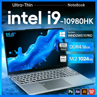 portatil con windows 11 intel core i9-10980hk pantalla de 156 pulgadas 16gb de ram 1tb ssd laptops para oficina desbloqueo por huella dactilar