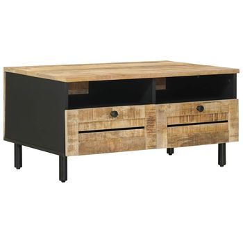 Mesa De Café Marrón Y Negro 80 X 54 X 40 Cm Vidaxl