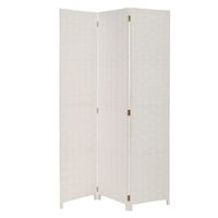 biombo de papel trenzado blanco de 120x175 cm