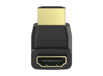 Adaptador cable - Hama 00205164, Conector HDMI Macho-Hembra, 90º, Diseño extra pequeño, Negro