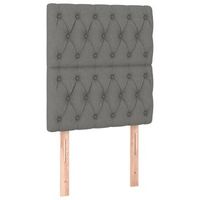 cabecero cama mueble de dormitorio con luces led tela oscuro 80 x 7 x 118128 cm gris m020009048