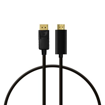 PcCom Essential Cable DisplayPort a HDMI 1.8m Negro